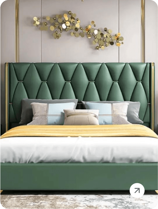 Blue tufted sectional sofa